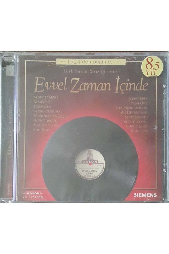 (PLAK DEĞİLDİR CD DİR) Cd Evvel Zaman Içinde Türk Sanat Müziği Serisi Açılmamış Jelatininde Cd