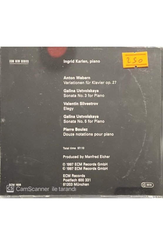 (PLAK DEĞİLDİR CD DİR) Cd Wber Ustvolskaya Silvestrov Boulez Ingrid Karlen Ecm Cd