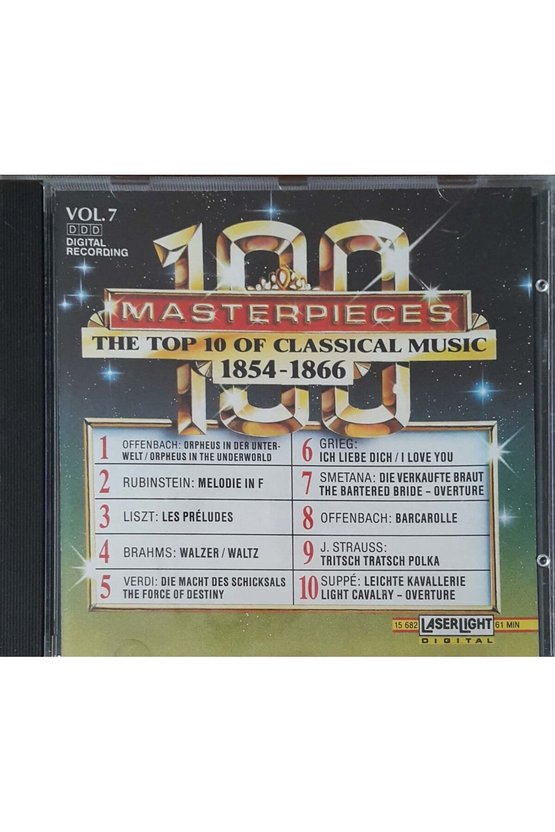 (PLAK DEĞİLDİR CD DİR) Cd 100masterpieces Vol 7 (1854- 1866) Cd
