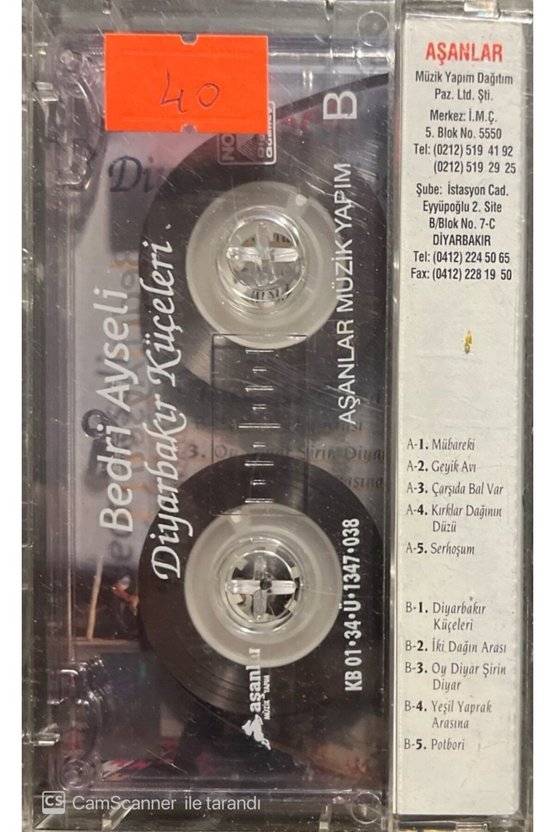 Bedri Ayseli Diyarbakır Küçeleri Kaset