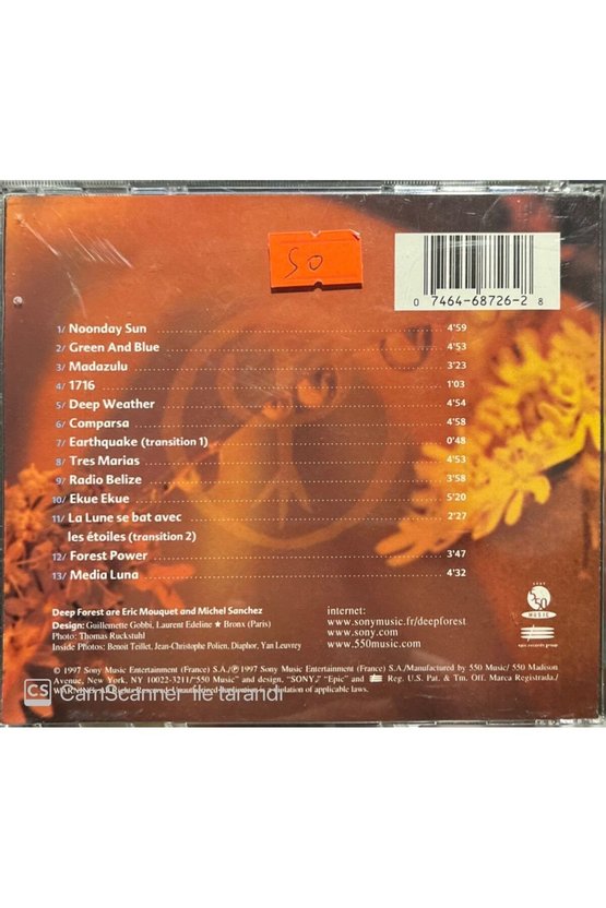 (PLAK DEĞİLDİR CD DİR) Cd Deep Forest Iıı Comparsa Cd