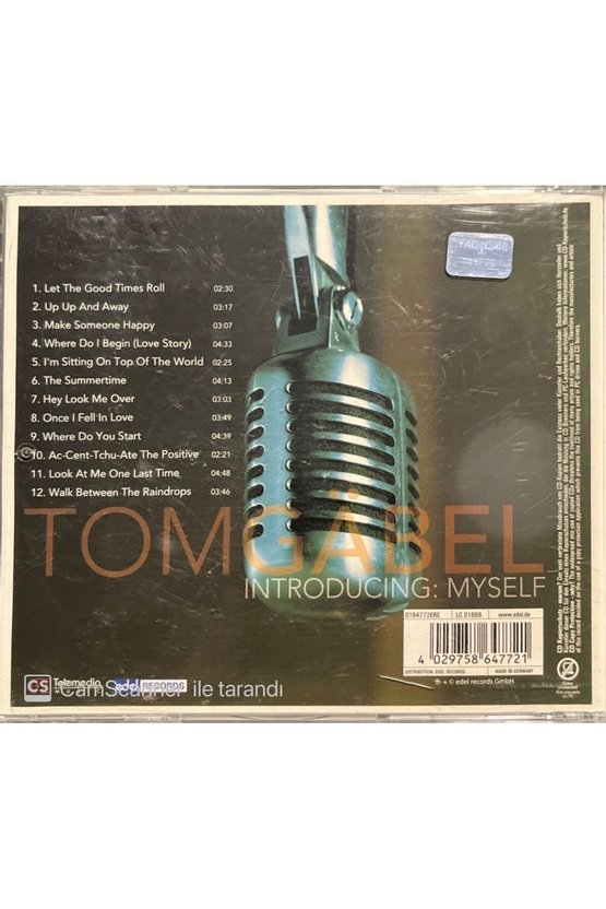 (PLAK DEĞİLDİR CD DİR) Cd Tom Gabel Introducing: Myself Cd