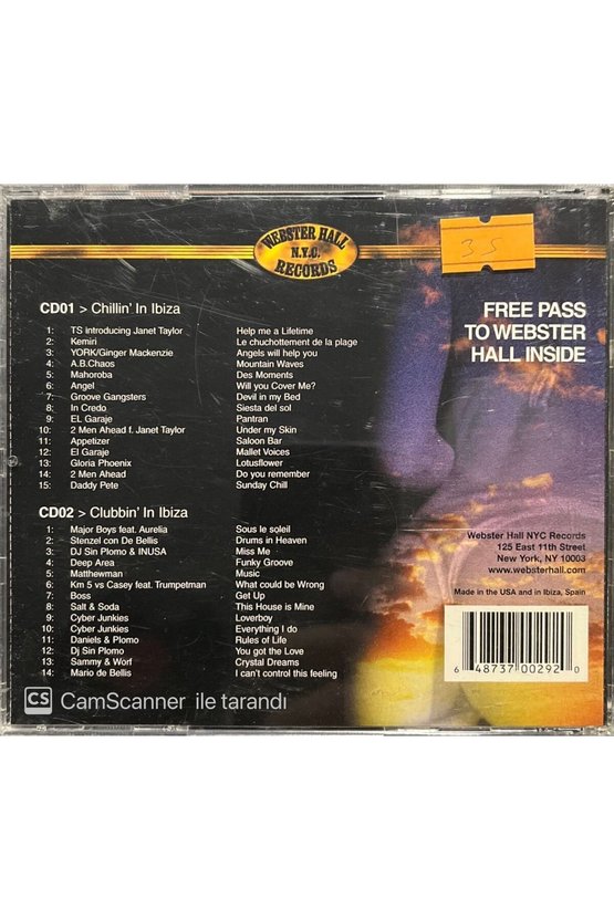 (PLAK DEĞİLDİR CD DİR) Cd Chillinin Ibiza Double Cd