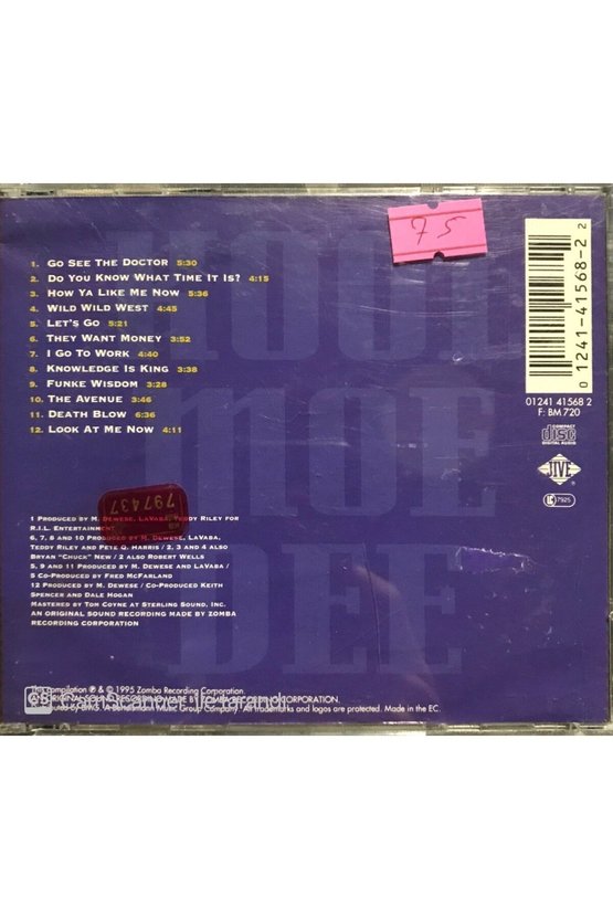 (PLAK DEĞİLDİR CD DİR) Cd Kool Moe Dee Volume 2 Cd