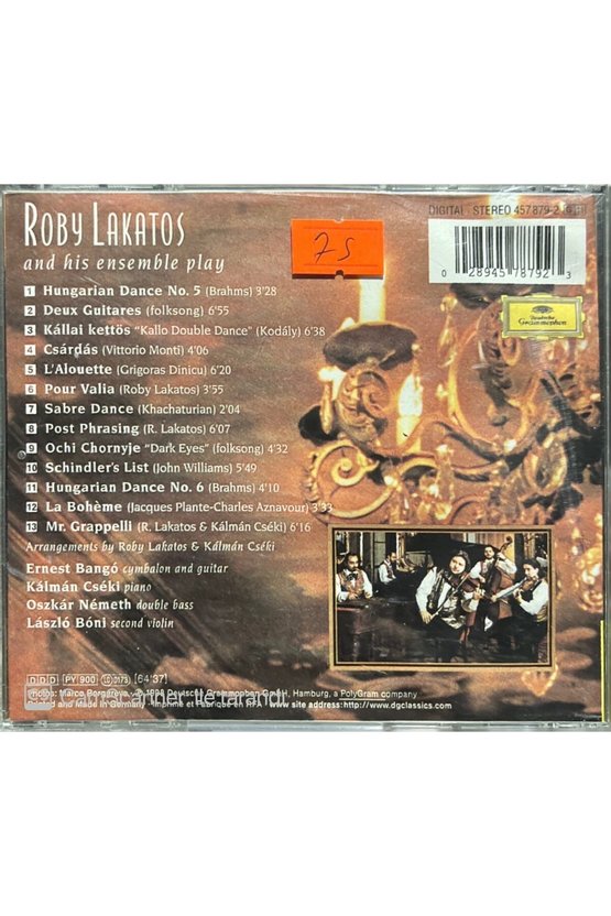 (PLAK DEĞİLDİR CD DİR) Cd Lakatos Roby Lakatos Cd