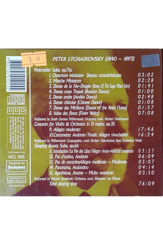 (PLAK DEĞİLDİR CD DİR) Cd Peter1. Tchaikovsky(1840-1893) Cd