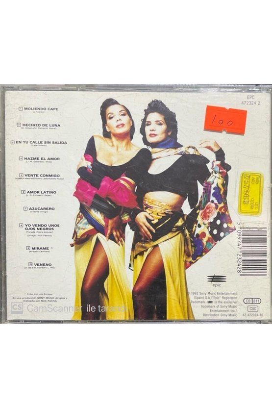 (PLAK DEĞİLDİR CD DİR) Cd Azucar Moreno Ojos Negros Cd