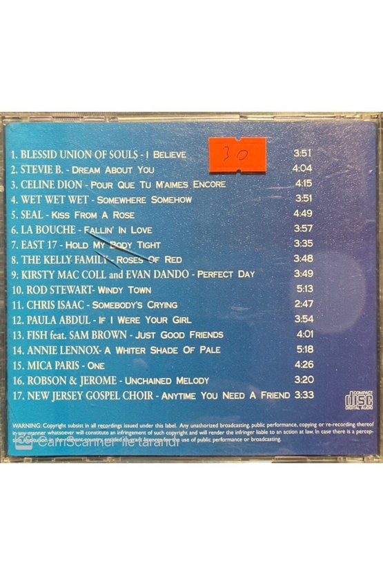 (PLAK DEĞİLDİR CD DİR) Cd Blues & Ballad Vol.10 Cd