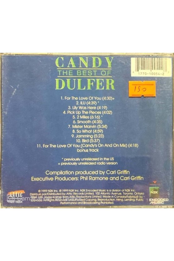 (PLAK DEĞİLDİR CD DİR) Cd Candy Dulber The Best Of Cd