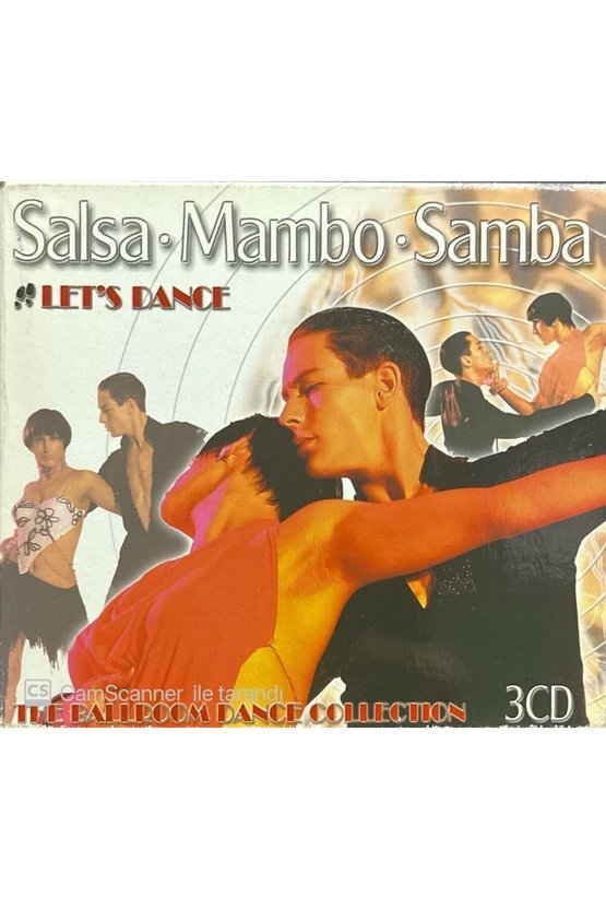 (PLAK DEĞİLDİR CD DİR) Cd Salsa Mambo Samba Lets Dance 3 Cdlik Box Set Cd