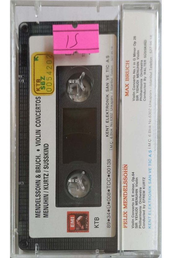 Mendelssohn Bruch Yahudi Menuhin Kaset