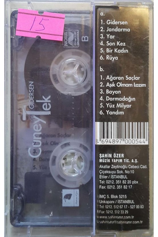 Cüney Tek Gidersen Kaset