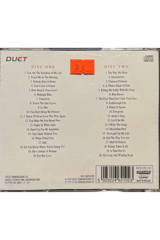 (PLAK DEĞİLDİR CD DİR) Cd The Mantovani Orchestra The Way We Were Double Cd