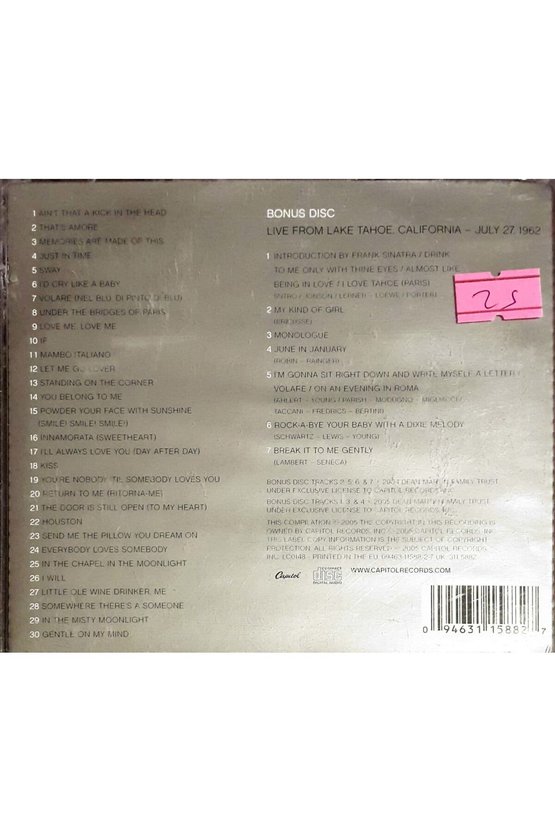 (PLAK DEĞİLDİR CD DİR) Cd Dino The Essental Dean Martin Double Cd