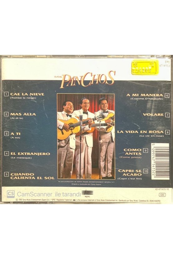 (PLAK DEĞİLDİR CD DİR) Cd Los Panchos A Su Manera Cd