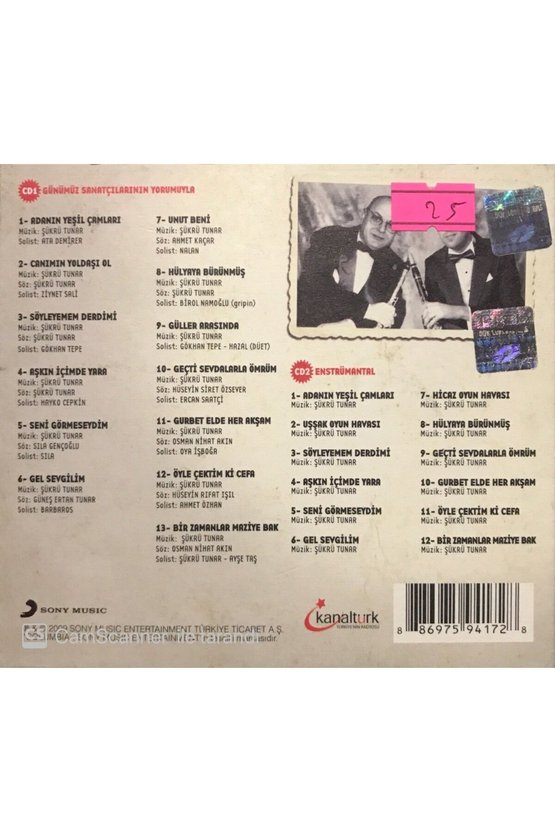 (PLAK DEĞİLDİR CD DİR) Cd Şükrü Tunar Eserleriyle Serkan Çağrı Çift Cd