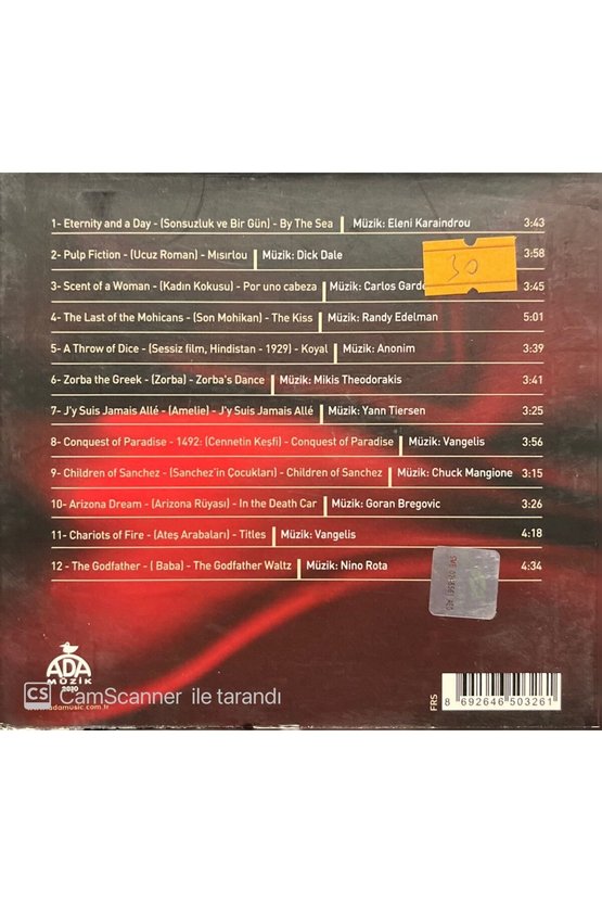 (PLAK DEĞİLDİR CD DİR) Cd Köprüler Beyaz Perde Gürol Ağırbaş Cd