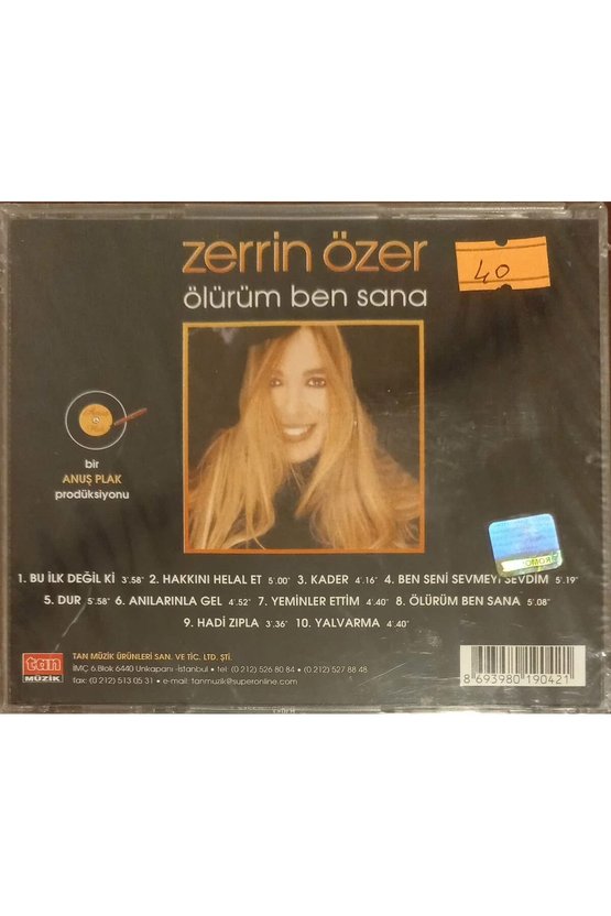 (PLAK DEĞİLDİR CD DİR) Cd Zerrin Özer Ölürüm Ben Sana Açılmamış Jelatininde Cd