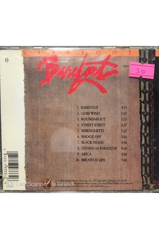 (PLAK DEĞİLDİR CD DİR) Cd Barefoot Barefoot Cd