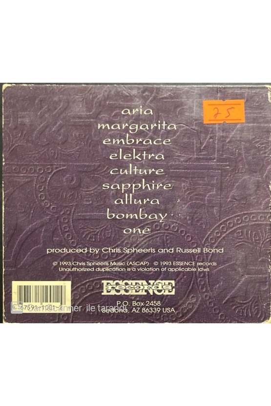 (PLAK DEĞİLDİR CD DİR) Cd Chris Spheeris Culture Cd