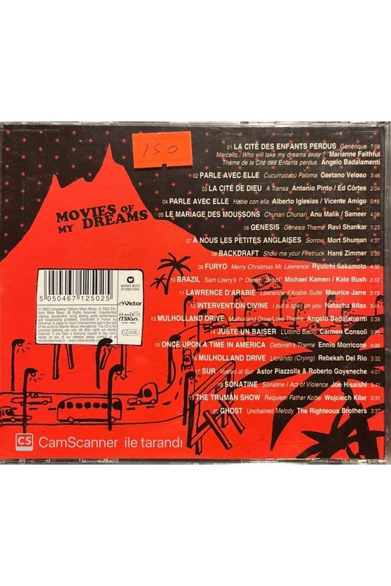(PLAK DEĞİLDİR CD DİR) Cd Movies Of My Dreams Cd