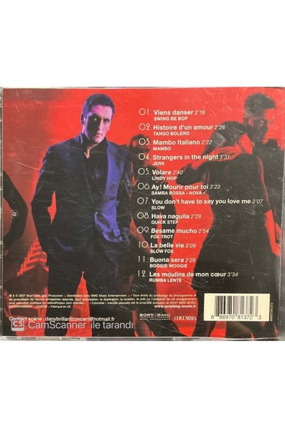 (PLAK DEĞİLDİR CD DİR) Cd Dany Brillant Histoire Dunamour Cd