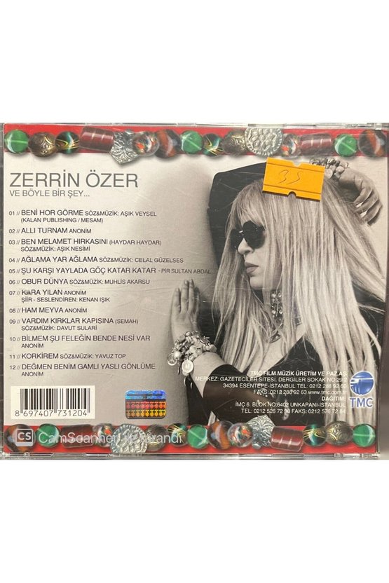 (PLAK DEĞİLDİR CD DİR) Cd Zerrin Özer Ve Böyle Bir Şey Cd
