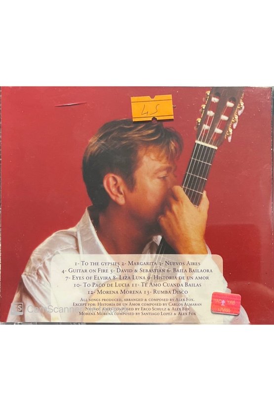 (PLAK DEĞİLDİR CD DİR) Cd Alex Fox Guitar On Fire Cd