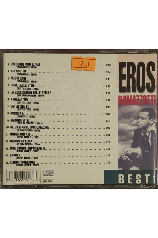 (PLAK DEĞİLDİR CD DİR) Cd Eros Ramazzotti Best Cd