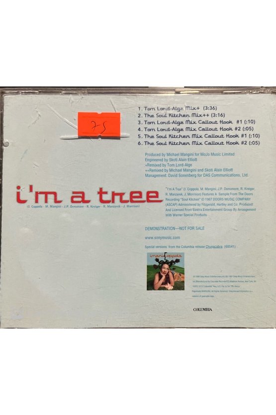 (PLAK DEĞİLDİR CD DİR) Cd Imani Coopla Im A Tree Cd