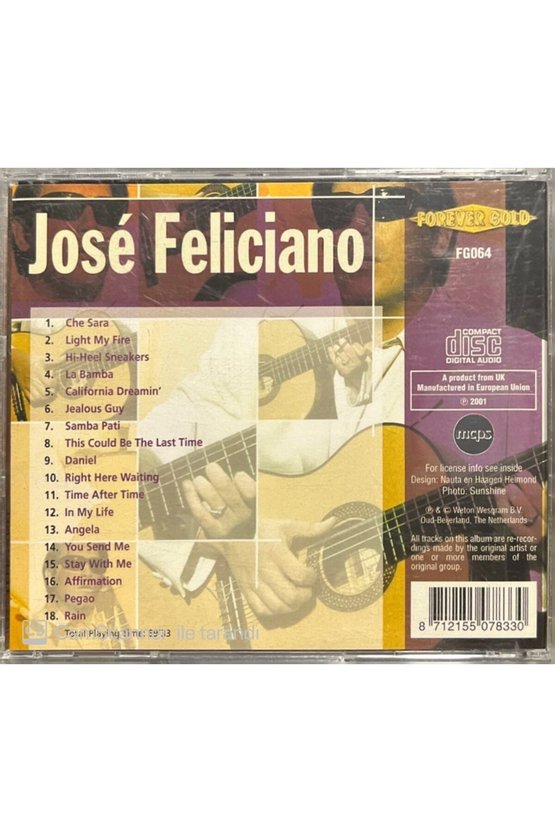 (PLAK DEĞİLDİR CD DİR) Cd Jose Feliciano Che Sara Cd