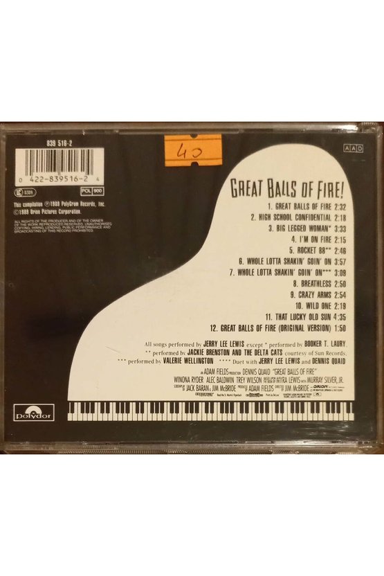 (PLAK DEĞİLDİR CD DİR) Cd Geat Balls Of Fire Cd