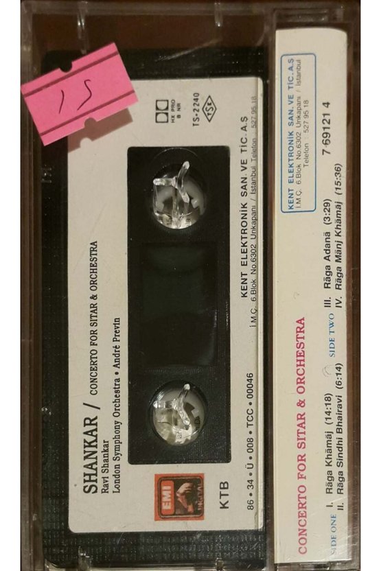 Shankar Concerto For Sıtar & Orchestra Ravi Shankar Kaset