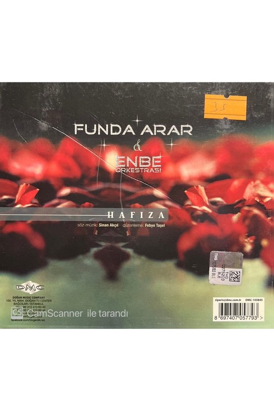 (PLAK DEĞİLDİR CD DİR) Cd Funda Arar Enbe Orkestrası Hafıza Cd