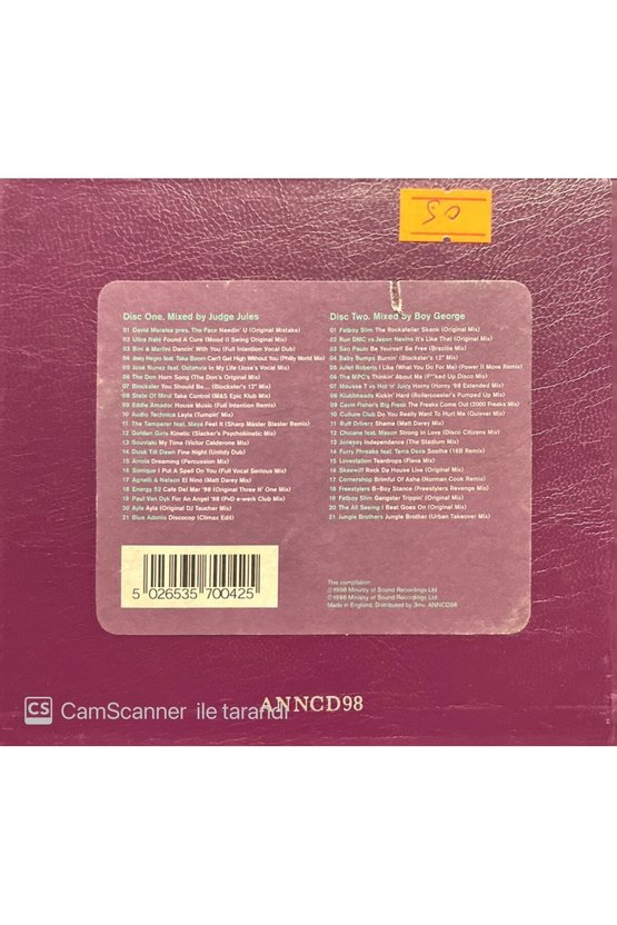 (PLAK DEĞİLDİR CD DİR) Cd The Annual Iv Double Cd