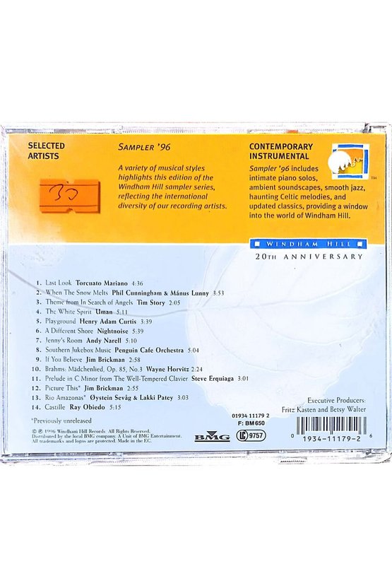 (PLAK DEĞİLDİR CD DİR) Cd Windham Hill Records Sampler 96 Cd