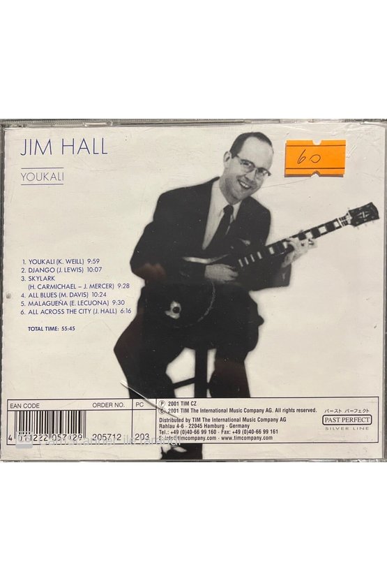(PLAK DEĞİLDİR CD DİR) Cd Jim Hall Youkali Cd