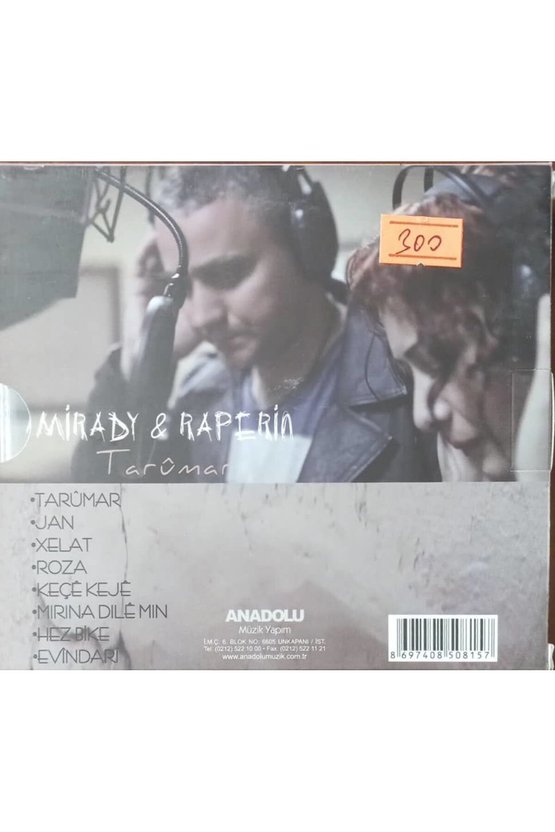(PLAK DEĞİLDİR CD DİR) Cd Mirady & Raperin Tarümar Cd