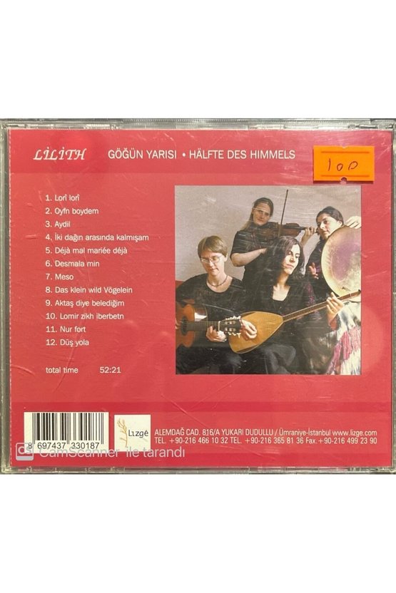 (PLAK DEĞİLDİR CD DİR) Cd Lilith Göğün Yarısı Cd