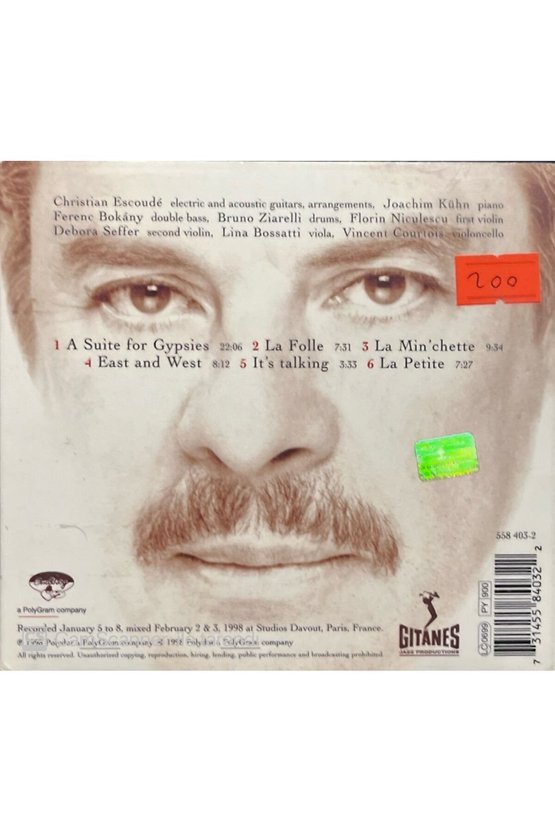 (PLAK DEĞİLDİR CD DİR) Cd Christian Escoude A Suite For Gypsies Cd