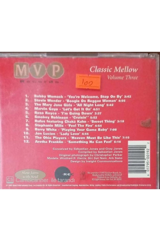 (PLAK DEĞİLDİR CD DİR) Cd Classic Mellow Volume Three Cd
