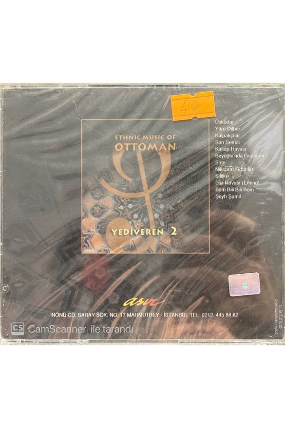 (PLAK DEĞİLDİR CD DİR) Cd Etnik Music Of Ottoman Yediveren 2 Açılmamış Jelatininde Cd