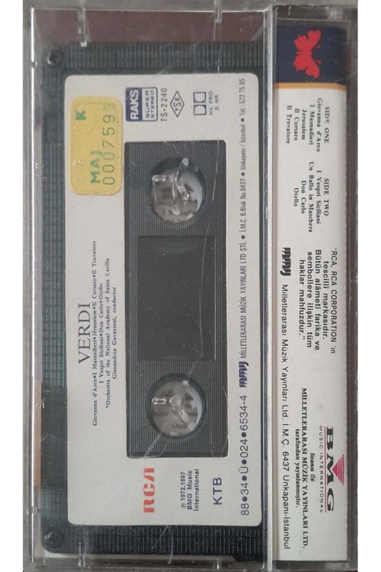 Verdi Arias And Duets Kaset