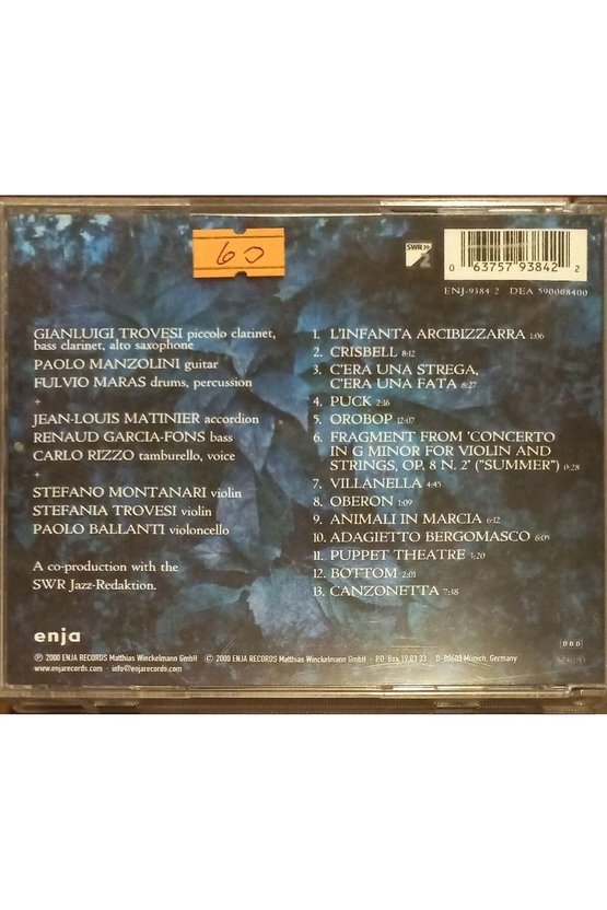(PLAK DEĞİLDİR CD DİR) Cd Gianluigi Trovesi Nonet Round About A Midsummers Dream Cd