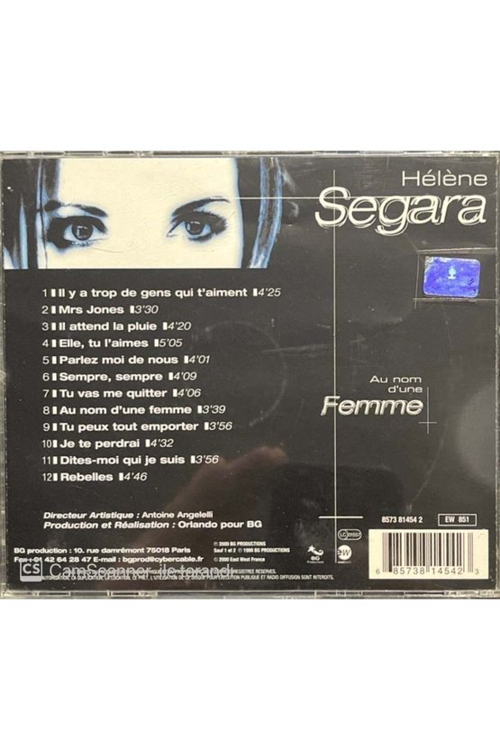 (PLAK DEĞİLDİR CD DİR) Cd Helena Segara Au Nom Dune Femme Cd