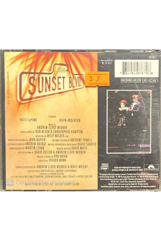(PLAK DEĞİLDİR CD DİR) Cd The Andrew Lloyd Webber Musical Sunset Blvd. Double Cd