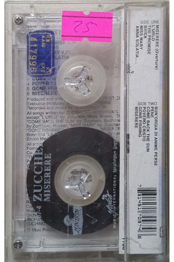 Zucchero Miserere Kaset