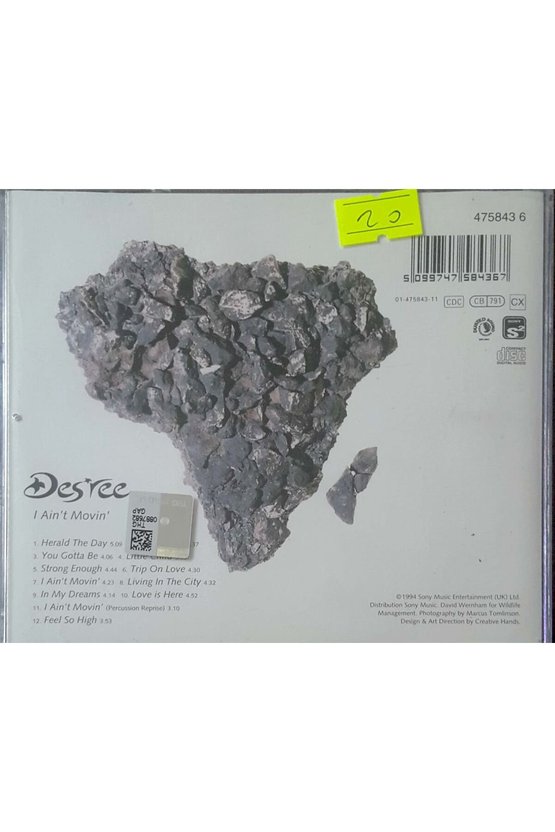 (PLAK DEĞİLDİR CD DİR) Cd Desree I Aint Movin Cd