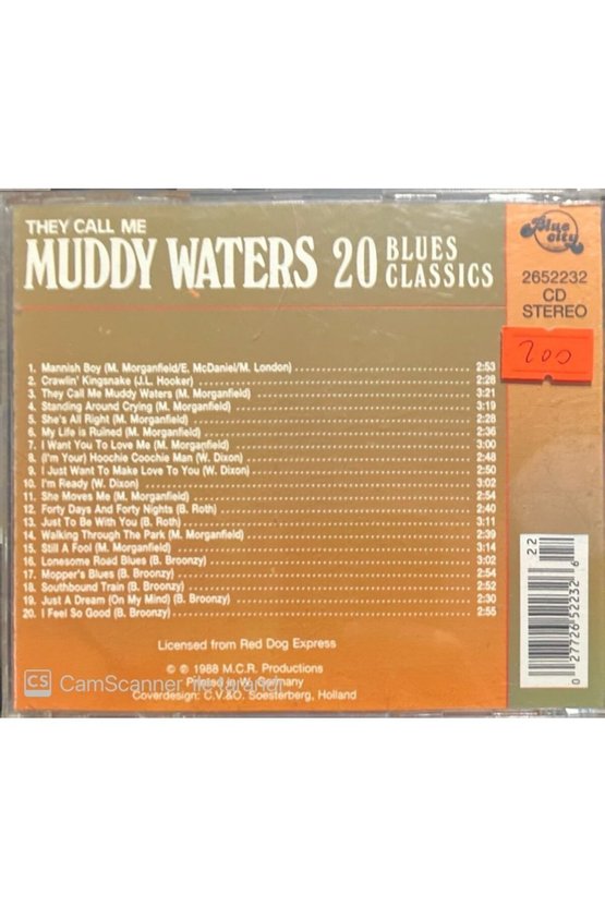 (PLAK DEĞİLDİR CD DİR) Cd Muddy Waters The Call Me 20 Blues Classic Cd