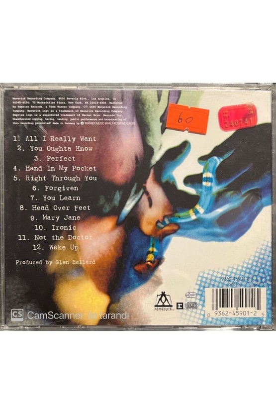 (PLAK DEĞİLDİR CD DİR) Cd Alanis Morissette Jagged Little Pill Cd